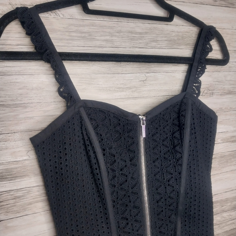BEBE corset eyelet top size extra small womens - Picture 5 of 13